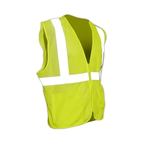 Magid High Visibility Vest L, XL Class 2 , Zipper 3 Pockets SVM1-Y-LXL